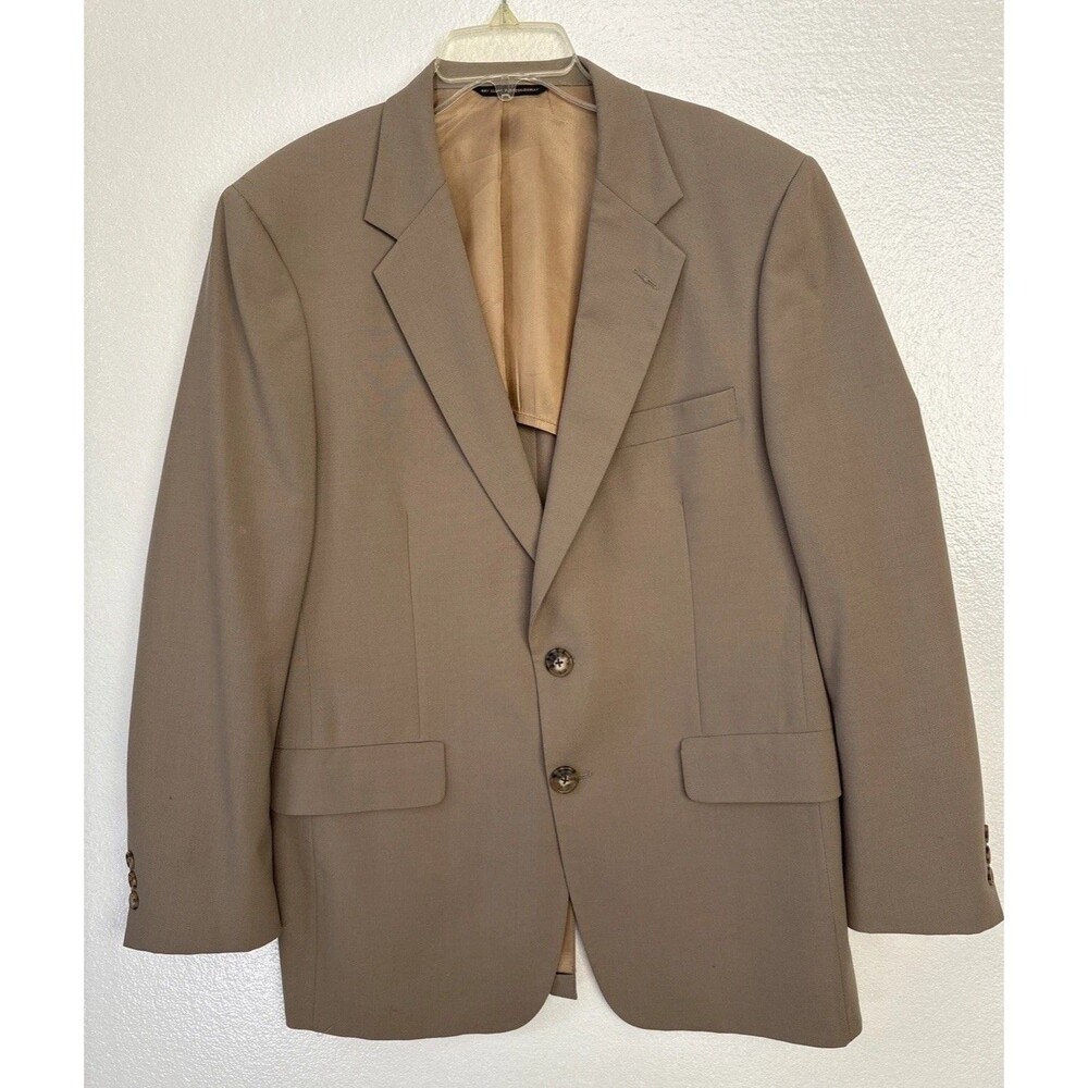 Vintage 80’s Men’s Cavalier Kaufmann’s Tan  Lightweight Sport Coat Size 42R